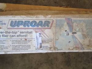 lot 134 image: tower hobbies uproar model plane in box, the executive  model plane in box