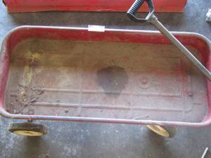 lot 138 image: big red wagon by roadmaster metal wagon
