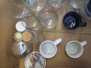 lot 143 image: various glasses and coffee cups