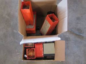 lot 152 image: ryobi 18v batteries, bv battery maybe for a model plane, valve regulated lead acid battery, and more