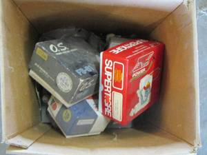 lot 164 image: RC PLANE - box of various Irvine engine, tgre power engine o.s four stoke engine and more