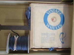 lot 168 image: 3 Rubbermaid drawers filled with vintage wheels and wheels for model planes different sizes, wheel wells