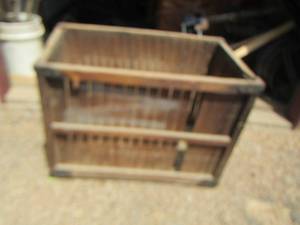 lot 193 image: Home made wooden basket,CRATE