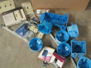 lot 91 image: ELECTRICAL LOT , FACE PLATES, ELECTRIC BOXES AND MORE MOST NEW
