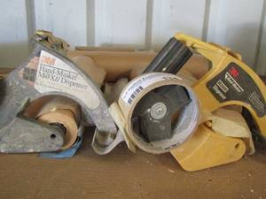 lot 134 image: qty 2 hand masker dispensers, 12in x 60 yards masking paper qty 3