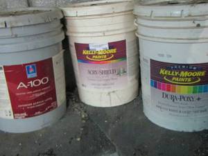 lot 199 image: QTY 3 5 GALLON BUCKETS OF PAINT INTERIOR LATEX,ACRY-SHEILD,DURA-POXY