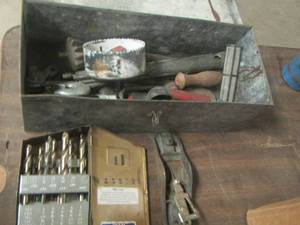 lot 202 image: grey tool box of tools, set of drill bits