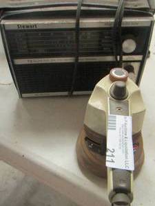 lot 211 image: old Stewart radio sunbeam small iron