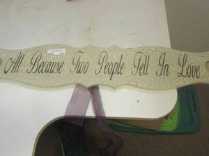 lot 222 image: 2 metal fans wall dcor, 35 x 7 hanging wall dcor