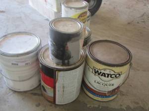 lot 261 image: contract cement, wood stain finish and more used
