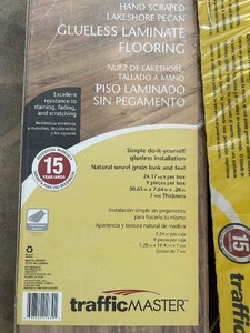 lot 297 image: TRAFFIC MASTER LAMINATE FLOORING - 24.5SQ FT PER BOX  ( APPROX. 2 BXS)