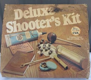 lot 19 image: Deluxe Shooters Kit for Black Powder Enthusiasts--Not sure if complete