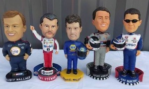 lot 27 image: Nice Selection of 5 NASCAR Collectible Bobbleheads