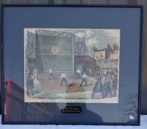 lot 33 image: Nice Piece of Wall Decor Commemorating the 1993 USSRA National Mens Doubles Championships for Racket Ball---20x17