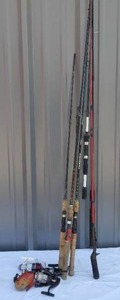 lot 36 image: Nice Selection of Fishing Rods and Reels--Please see pics for brands