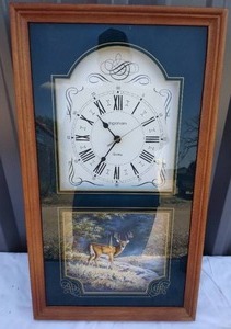 lot 37 image: Ingraham Quartz Wall Clock---Works--24x14