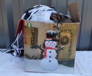 lot 41 image: 8ft Inflatable Snowman for the Yard---Please read description