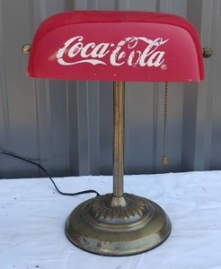 lot 46 image: Vintage Coca Cola Desk Lamp---17 Tall