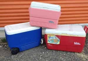 lot 52 image: Selection of 3 Igloo Coolers