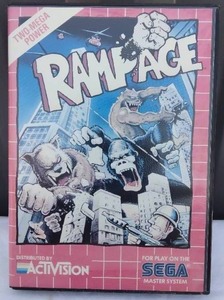 lot 59 image: Vintage Sega Master System Rampage Video Game--Doesnt appear to have ever been used