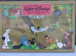 lot 65 image: Walt Disney Treasure Chest---Contains Four Oversized Story Books---101 Dalmations, Little Mermaid, Jungle Book and Bambi