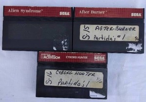 lot 70 image: Selection of 3 Sega Master System Video Games--Alien Syndrome, After Burner and Cyborg Hunter