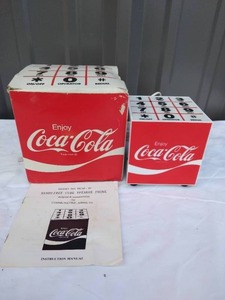 lot 83 image: 1984 Olympics Coca Cola Cube Speaker Phone---Unknown working condition