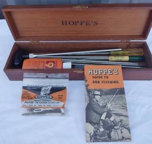 lot 122 image: Vintage Hoppes Gun Cleaning Kit