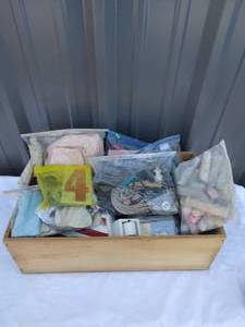lot 136 image: Wine Box full of Misc. Items---Some Treasures in here--Please see pics