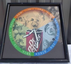 lot 153 image: Dr Pepper Wall Clock---Works with new battery