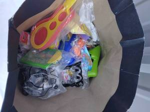 lot 191 image: Sack full of Vintage and New Mcdonalds Happy Meal Toys--Check these out
