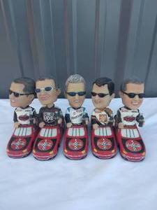 lot 205 image: Selection of 5 Coca Cola NASCAR Bobbleheads