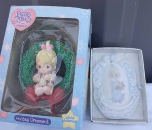 lot 212 image: Selection of 2 Precious Moments by Enesco Ornaments