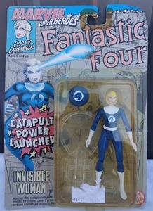 lot 214 image: Toy Biz Fantastic Four Invisible Woman with Catapult Power Launcher---NIP