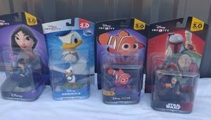 lot 216 image: Selection of 4 Disney Infinity Figures--Boba Fett is detached from card