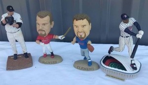 lot 220 image: Selection of 4 PVC Resin and Plastic Baseball Statues---Please see pics
