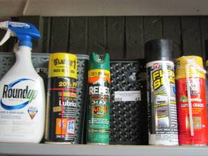 lot 42 image: WASP&HORNET KILLER, INSECT REPELLENT, BLASTER ALL PURPOSE LUBRICANT, ROUND UP AND MORE