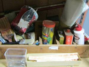 lot 71 image: PAINT BRUSHES, CABLE TIES, PAINT SCRAPPERS, PAINT PAIL, RULERS AND MORE