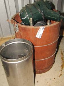 lot 102 image: vintage wooden ice cream maker