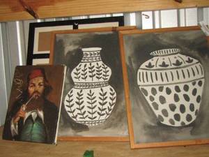 lot 107 image: various wall art, sizes unknown
