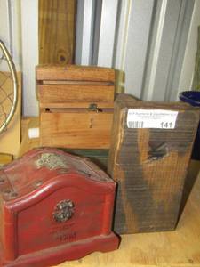 lot 141 image: Various wooden boxes, for jewelry and much more