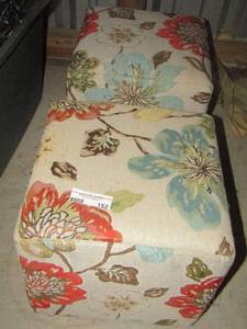 lot 152 image: 2 floral design mini foot stools