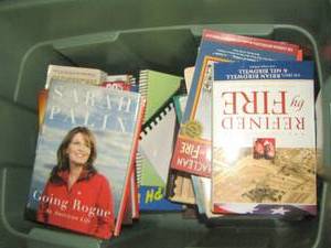 lot 155 image: tote full of books various authors