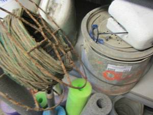 lot 165 image: minnow bucket- trout line- man made anchor