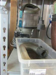 lot 172 image: Blue Shark vacuum with attachments