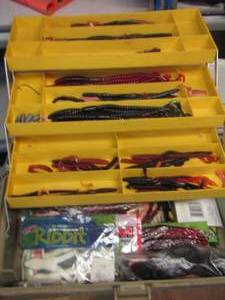 lot 176 image: Tackled box full of various fishing items