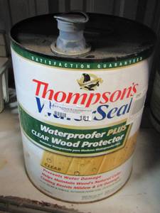 lot 181 image: Thompson Water seal wood protectant 5 gallon bucket  PARTIAL