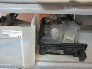 lot 188 image: MISC LOT OF SLOT DIVIDERS, BOTTLES, SLIDERS