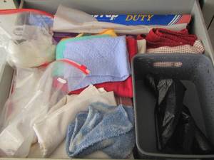 lot 217 image: Foil- wax paper- cleaning rags