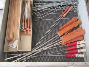 lot 219 image: Kabob sticks wooden and metal